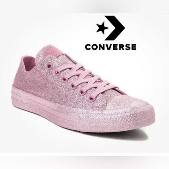 New Pink Metallic Glitter Converse Chuck Taylor Low Top 9 - Picture 6 of 13